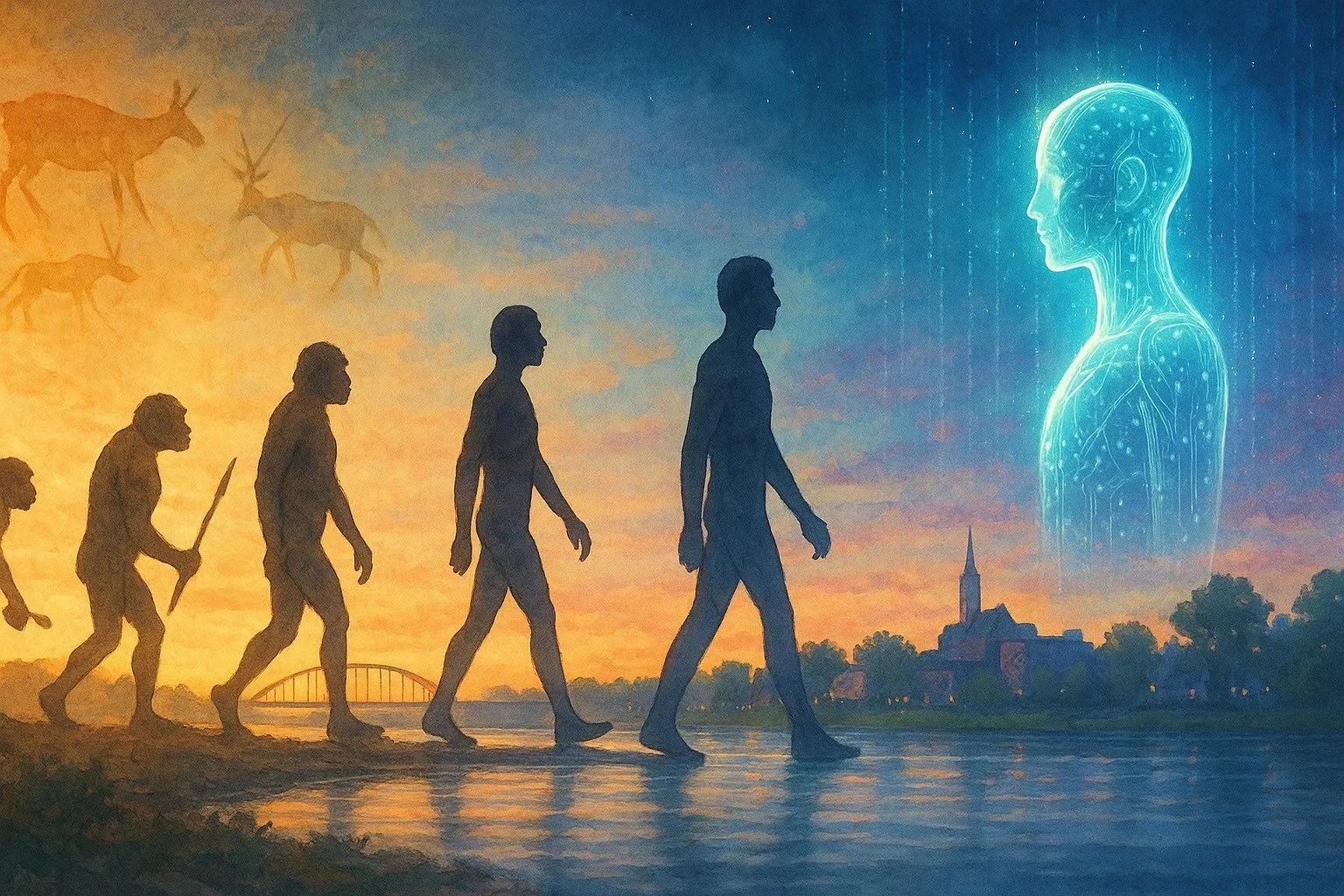 Human development and AI as interacting environments